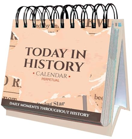 Calendario perpetuo 2026, calendario giornaliero 6 X 5 con 365 eventi storici, oggi nella storia Calendari a fogli mobili per decorazioni da scrivania, casa, ufficio