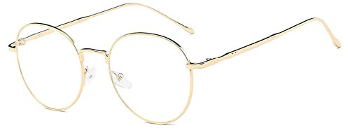 Flydo Blaulichtfilter Brille Damen Herren Blaulichtbrille Fake Brille Rund Bildschirmbrille Ohne Stärke Blaufilter Brille Anti Blaulicht Gaming brille Computerbrille