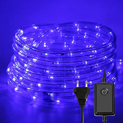 Sonnewelt LED tubo Iuminoso exterior 20M 480LED, 8 modos guirnalda luminosa exterior, LED manguera tira IP44, guirnalda LED para decoración interior y Navidad, cumpleaños, boda, azul