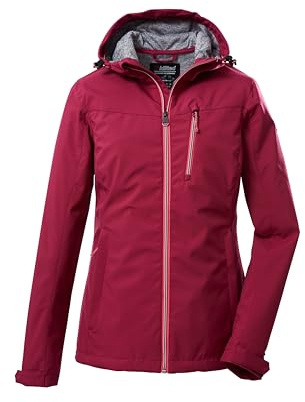 Killtec Softshelljacka/utomhusjacka med huva KOS 89 WMN SFTSHLL JCKT; mörkrosa, 50, 39138-000