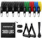 PORTENTUM Resistance Bands Widerstandsbänder, 300 Pfund, 17 Widerstandsbänder für Yoga Calisthenic Gym Crossfit TRX Pilates, Gymnastik zu Hause, elastische Gummibänder, mit Knöcheln und Türgriff