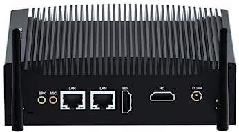 WEIDIAN lüfterloser Industrie PC, lüfterlos Fanless Mini PC i5 8350U, Industrial Computer 2HD Dual Display, WiFi, BT, 2 Gigabit Ethernet, 8USB, 2RS232 COM, VESA, Win11 (16GB RAM/256GB SSD)