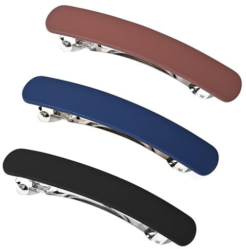 3 Stücke Haarspangen Damen Mittel Französische Haarspange Vintage Automatisch Haarspangen Für Dünnes Feines Haar