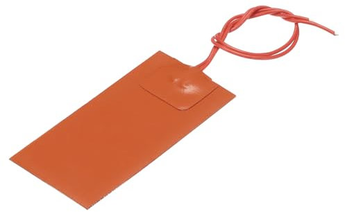 QUARKZMAN Silicona Calefactora Almohadilla, 12V 20W Calentador Película Flexible Calefactora Placa 100mmx50mm Calentador Estera para Constante Temperatura