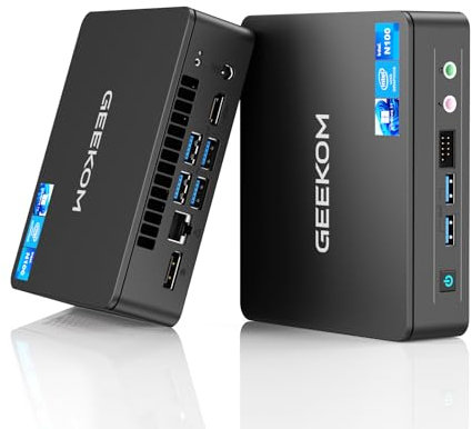 GEEKOM Mini PC, 2024 GEEKOM Air12 Lite Mini Computer, NUC 12 Essential Mini PC, CPU Intel N150 di 12a gen., Burst da 3,4 GHz, 4 Kerne, 4 Thread, Intel UHD Graphics, 8 GB di RAM, 256 GB SSD, W 11 Pro
