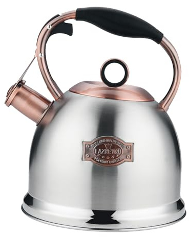 Flötenkessel Wasserkessel, 3L Edelstahl Pfeifkessel Mit Hitzebeständigem Griff, Pfeifender Kessel Für Induktionsherde