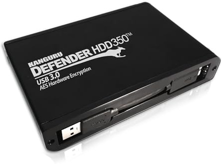 Kanguru Defender HDD350 – 5TB Disco Rigido Portatile Sicuro - Crittografia Hardware - Certificato FIPS 140-2 - SuperSpeed USB 3.0