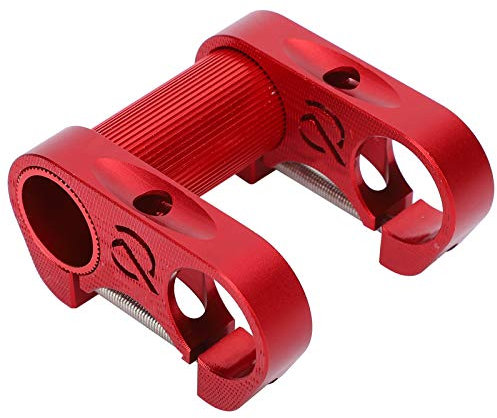 Baxnore 25,4 mm Fahrradvorbau aus Aluminiumlegierung, Verstellbarer Lenkervorbau, rostfreier Vorbau-Riser, Fahrrad-Doppelvorbau, zusammenklappbarer Fahrradvorbau zum Radfahren (Rot)
