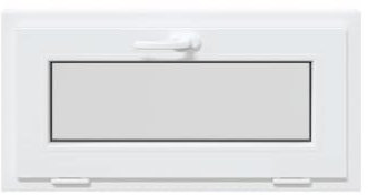 vidaXL RISOR 80 x 40 cm bianco inclinabile seminterrato finestra – Telaio in PVC, doppi vetri, durevole e sicuro, per cantina/garage/uso in camera