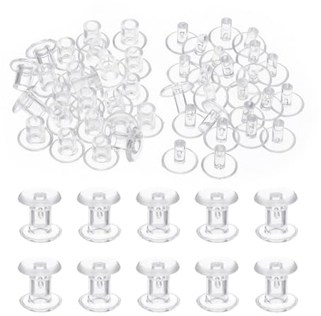 PATIKIL 24 Set Perno Di Plastica M5x6mm Perni Di Plastica Trasparente | Chicago Screws Rivetto Perno A Pressione, Per Album Fotografici Di Cuoio