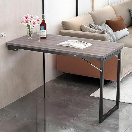 Ddasam Klapptisch Wandmontage - Multifunktionaler Wandtisch klappbar als Esstisch/Schreibtisch - Für kleine Räume, Küche, Balkon Outdoor (rostfrei)