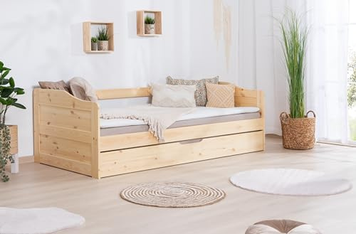 TICAA Sofabett mit Auszug Melinda natur