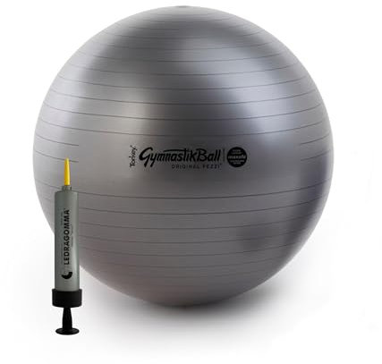 PEZZI Ball Maxafe 65 cm schwarz inkl. Original Pezziball-Pumpe Gymnastikball Sitzball