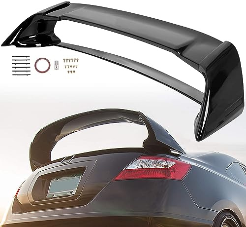 HECASA Rear Trunk Spoiler Wing Pre-Painted Compatible with 2006-2011 Honda Civic 4 Door Sedan Glossy Black