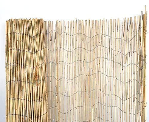 Mugar- Cañizos de ocultación Naturales de Varias Alturas, Longitudes y Materiales Distintos- Delimitación de terrazas, Jardines, Balcones y Zonas de Ocio. (Bambú Fino, 1,5x5 m)