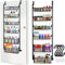 Wuciray Organizador Colgante de Puerta Especias Estanteria Baño/Cocina sin Taladro Organizer Acero Inoxidable con 6 Cestas y 4 Ganchos