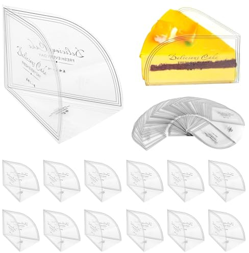 Cyrank 100pcs Cake Collar Cake Strips, 11x8x8cm Transparent Triangle Cake Collar Mousse Cake Sheets Mousse Decorating Sheet Decorating Baking Tools