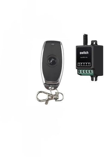 433mhz Rf Modul Relaisausgang, DC 5-48v Drahtlose Fernbedienung Schalter 12v Trockenkontaktschalter Relaisausgang 12v Mini Relais Rf Drahtloser Schalter für Tür licht (1 Sender)