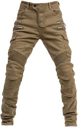 tinetill Herren Motorradhose Biker Jeans mit Protektoren Motorrad Hose mit 4 Arten Von Schutzausrüstung Stretch Schutzhose mit Oberschenkeltaschen