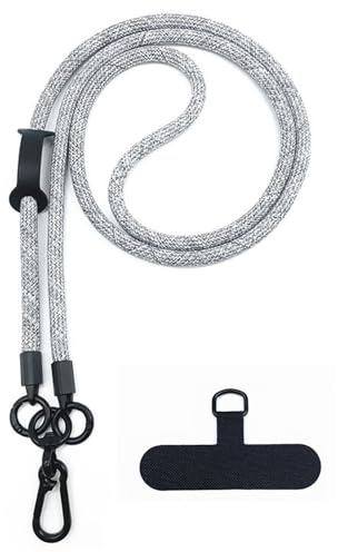 Cellphone Phone Lanyard Strap Wrist Lanyard Universal Adjustable Detachable Nylon Crossbody Cell Phone Lanyard Neck Strap with Hook Wrist Strap with Phone Patch for Most Smartphones