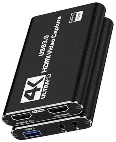 Capturateur vidéo HDMI 4K Loop-out 1080P 60FPS/2K 30FPS. USB 3.0 haute vitesse. Capturateur Switch/PS5/caméra/PC/OBS. HDMI vers USB 3.0. Alburan