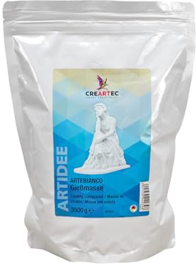 CREARTEC Artebianco Gießmasse weiß Made in Germany Ganzjährig einsetzbar für kreative Projekte und Modellbau geeignet