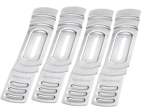 Westmark Tassen-Zuckerzangen 4 Stk. – Feuerzangenbowle Set für individuelle Süße – Robuster Edelstahl – Silber, 4 x Ø 9,5 cm, Rosé