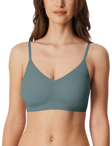 Schiesser Bustier sans Couture pour Femme avec Bretelles Spaghetti Amovibles – Invisible Soft, Mineral_181766, 40