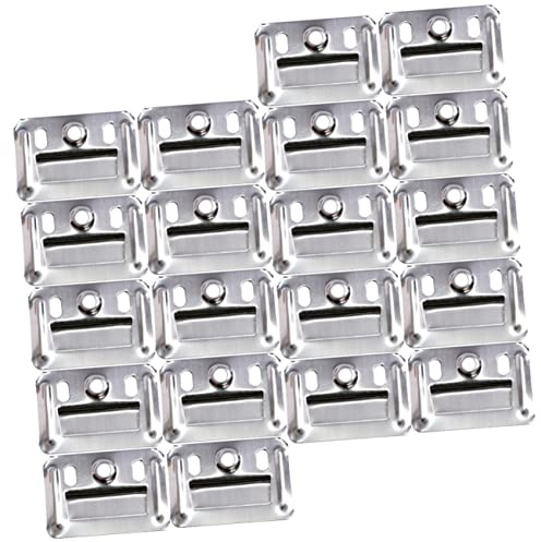 Generic 100pcs Wall Buckle Woodchip Wall Paper Fluted Panel Wpc Wall Panel Clips Wainscoting Hanger Wire Pipe Clamp Picture Hanging Nails Easels Wall Panel Connector Stainless Steel Silver