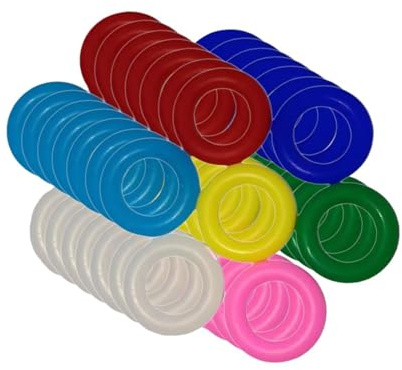 KESOTO 100 Stück Fußringe für Vögel, Identifikationsmarkierungen, Bunte Ringe für Papageien Und Tauben, 9 Mm