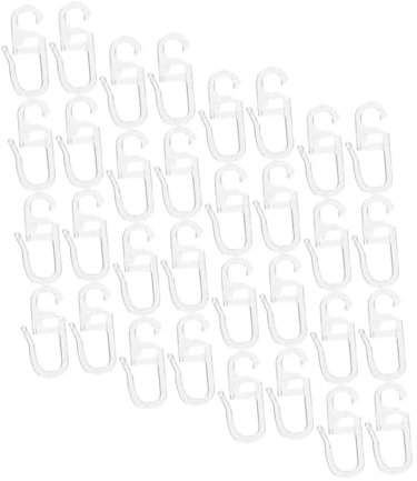 SOLUSTRE 200stücke Vorhanghaken Transparente Drape Hooks Für Gardinenschienen Installieren Leise Und Flexibel Für Harmonische Raumgestaltung