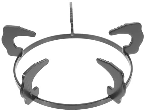Rutschfester Topfhalter für Gasherde aus Eisen in Schwarz | Wok Stützgestell, Herd Topfständer für Küche, Langlebig und Hitzebeständig, Leicht zu Montieren