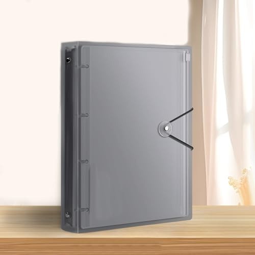 Dvagoent Raccoglitore Ad Anelli A4 Faldoni Portadocumenti Organizzatore Di Documenti Per L'ufficio, Libro Organizzatore Di Documenti, Impermeabile E Resistente Ai Graffi, 52 Inserti (Nero)