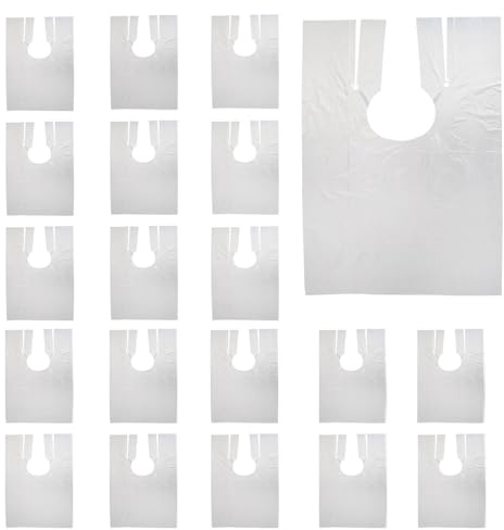 Bhogmeg 100 Pcs 60 x 90cm Disposable Hair Capes Waterproof Plastic Hairdressing Shawls Transparent Barber Hair Cutting Shoulder Capes for Salon Home Hairdresser Haircut