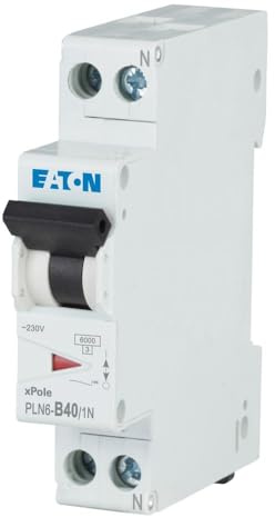 Eaton PLN6-B40/1N-DE Leitungsschutzschalter 40A 1P+N 1-polig+N B-Charakteristik LS-Schalter 1 TE eine Teilungseinheit breit (263276)