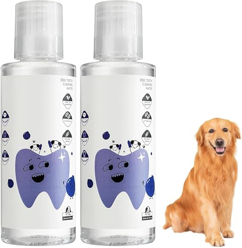 Paw Bright Dental Plus, Munvård för Husdjur, Luktfri och smaklös formula som bekämpar tandsten, främjar friskt tandkött och fräschar upp andedräkten,Dog 2Pcs