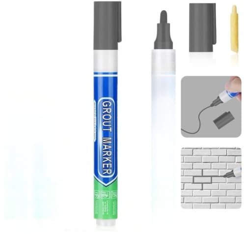 DIY Simple Grout Reviver Pen for Floor & Wall Tile Joints 7 Colours Dark Grey Single