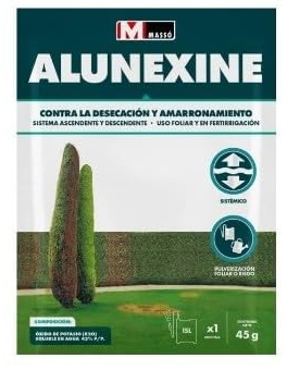 Alunexine 95PS - Masso. Fertilizante para plantas ornamentales o de flor. Ayuda a la desecacion y amarronamiento. Sistemico. (45g)