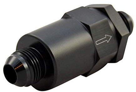 Kraftstofffilter Motorsport auswaschbar 30 Micron Benzin Filter High Flow Schwarz | AN8 Anschluss
