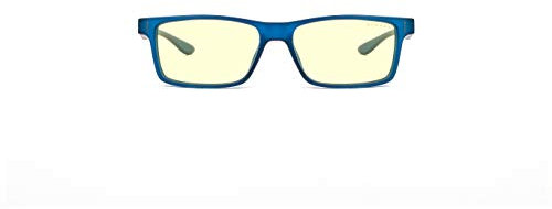 Gunnar Gafas para Videojuegos y Ordenador | Cruz, Color de Montura: Navy, Tente de Lentes: Ámbar (Bloques 65% de Luz Azul y 100% de UV) | con filtro de Luz Azul | Lente Patentada