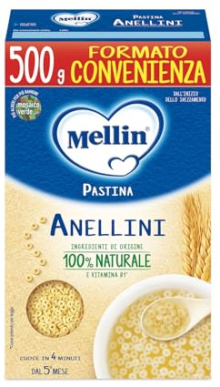 Mellin Pastina Anellini, Con Vitamina B1, 500g