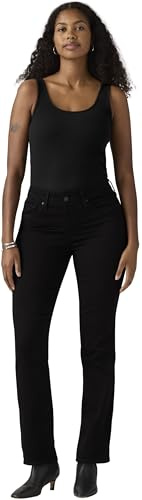 Levi's Women's 314 Shaping Straight Jeans, Black and Black, 32W / 30L