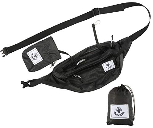 4Monster 2L Gürteltasche Wasserabweisend, Tragbare Bauchtasche Ultraleicht, Portable Hüfttasche für Damen Herren Outdoor Sport Reise Wandern (Grau, 2L)