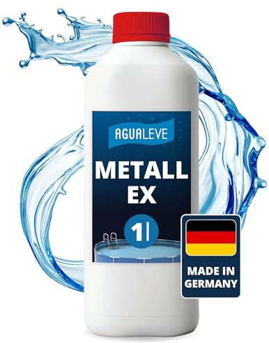 AGUALEVE® Metall Ex 1 Ltr. | entfernt und verhindert Metall- und Kalkablagerungen durch Eisen, Kupfer, usw. | für Pools, Aufstellpools, Whirlpools jeder Art und Größe | Markenqualität Made in Germany