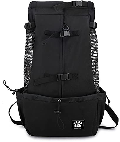 1–25 kg Hundetragetasche mit Kordelzug-Kopf-heraus-Design, belüfteter Haustier-Rucksack für kleine, mittelgroße Hunde, tägliche Welpentrage für Spaziergänge im Freien, Sicherheit/Bequem/Leicht (M