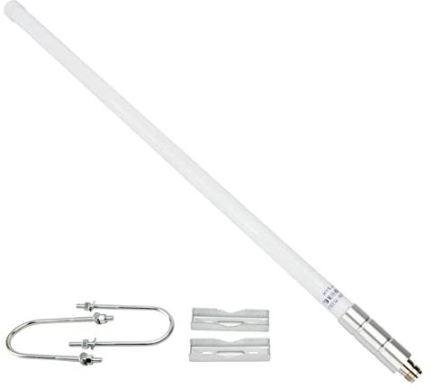 HYS 868Mhz LoRa Antenna Fiberglass 5.8 dBi Helium Antenna with 2 U-shaped Mount Clamping for RAK Nebra Bobcat Sensecap MNTD Linxdot HNT Helium Hotspot Miner SyncroBit LoraWan Gateway Module Repeater