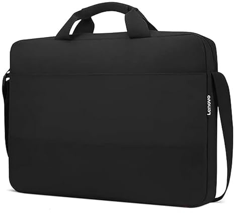 Lenovo Laptop Shoulder Bag T215 15.6 inch - Black- Slip Laptop Compartment - Front Zippered Pocket - Adjustable Strap