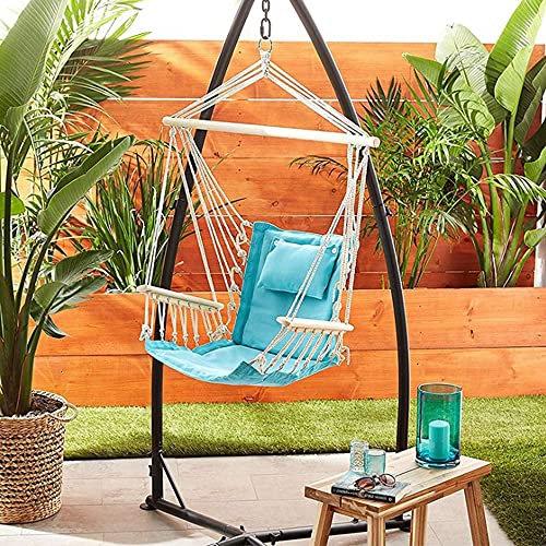 Hamac sur Pied Extérieur- Hamac 2 Places Idéal À Plusieurs en Bord de Piscine- Hamac avec Support Solide en Acier- Hamac Support Portable Extérieur (214 * 113 * 110cm (sans Chaise Suspendue) Noir)