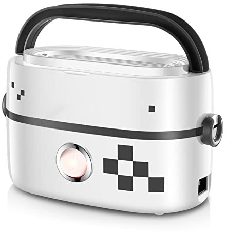Lunch Box Elettrico 3 in 1 per Auto e Casa - Scaldavivande Portatile da 250 W, Resistente, Forno a Microonde a Tenuta Stagna per Camionisti, Grande Capacità con Contenitore in Acciaio Inossidabile 30