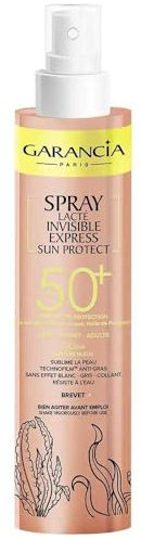Garancia -Lait Solaire Douceur Invisible SUN PROTECT SPF50+ ait solaire très haute protection SPF50+ pour toute la famille Visage & Corps 150ml